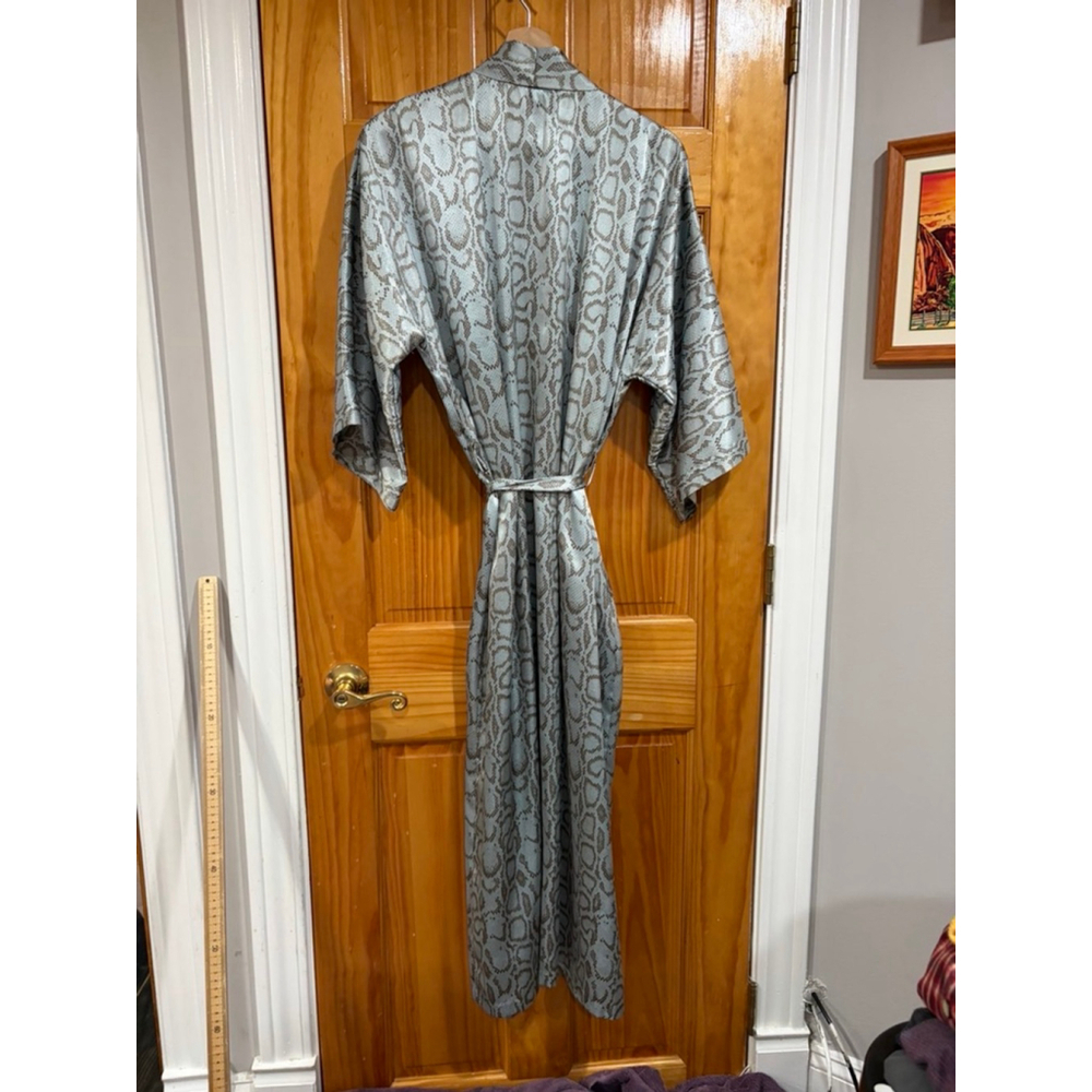 Vintage California Dynasty Snakeskin Print Robe Duster Large - Picture 4 of 4